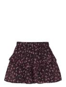 Creamie Skirt Flower Dobby Svart