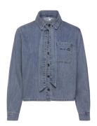 Object Objvilma L/S Re Short Denim Shirt 142 Blå