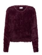 Vero Moda Girl Vmfluffy Ls O-Neck Cardigan Girl Burgundy