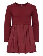 Kids Only Kmgtrinny Life Sld Ls Bal Dress Jrs Noos Burgundy