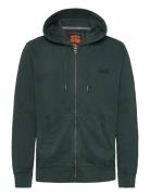 Superdry Essential Logo Washed Ziphood Grön