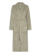 Hunkemöller Robe Long Flannel Fleece Emb Khaki Green