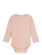 En Fant Body Ls Pointelle Rosa