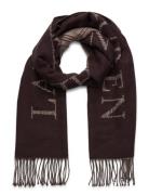 Lauren Ralph Lauren Reversible Logo Jacquard Scarf Brun