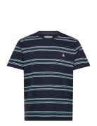 Original Penguin S/S Multi Stripe Tee Marinblå