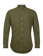 Polo Ralph Lauren Slim Fit Garment-Dyed Oxford Shirt Khaki Green