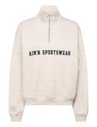 Aim´n Varsity Sweat Half Zip Beige