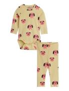 Mini Rodini Doggies Aop Baby Set Gul
