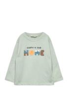 Mango Printed Cotton-Blend T-Shirt Grön