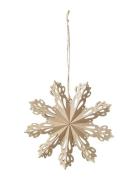 Broste Copenhagen Snowflake Star Ornament S Beige