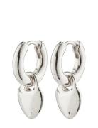 Pilgrim Sophia Heart Hoops Silver-Plated Silver