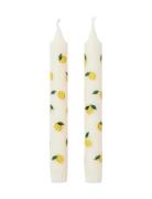 Broste Copenhagen Lemon Taper Candle Kräm