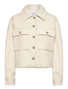 Rosemunde Rwnelly Boucle Wool Blend Ls Oversi Kräm