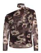 Mango Floral-Print T-Shirt With Scarf Brun