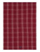 Lexington Home Checked Linen/Cotton Kitchen Towel Burgundy