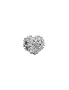 Pandora Heart Sterling Silver Charm With Clear Cubic Zirconia Silver
