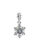 Pandora Snowflake And Star Sterling Silver Double Dangle Silver