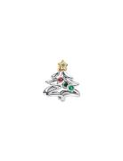 Pandora Christmas Tree Sterling Silver And 14K Gold-Plated Charm Silve...