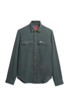 Superdry Flannel Workwear Shirt Grön