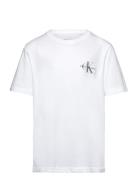 Calvin Klein Chest Monologo Ss T-Shirt Vit