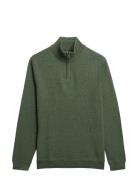 Superdry Lw Cotton Texture Half Zip Grön