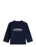 Tommy Hilfiger Monotype Logo Tee L/S Marinblå
