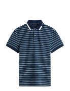 Tommy Hilfiger Pique Grafic Collar Reg Polo Marinblå
