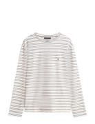 Tommy Hilfiger Boucle Stripe Ls Tee Vit