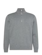 Calvin Klein Ls Supima Qz Sweater 12Gg Grå