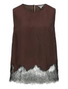 Object Objdalme Sl Lace Top E Aw Fair 25 Brun