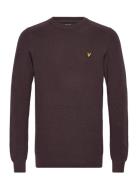 Lyle & Scott Engineered Rib Crew Neck Brun