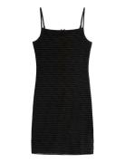 Tommy Jeans Tjw Script Aop Mesh Dress Svart