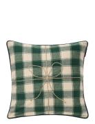 Lexington Home Wrapped Checked Organic Flannel Pillow Cover Grön