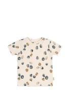 Petit Piao T-Shirt S/S Baggy Sum Printed Beige