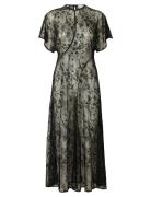 Selected Slfdaphne Ss Midi Lace Dress Svart