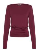 Rosemunde Rwbillie Ls O-Neck T-Shirt Burgundy