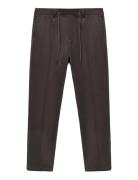 Mango Slim-Fit Thermolite® Flannel Trousers Brun