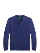Polo Ralph Lauren Slub Jersey Henley Shirt Marinblå