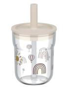 Mepal Børneglas Med Sugerør Mio Sunshine & Rainbow Nude