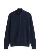 GANT Mini Cable Half Zip Marinblå