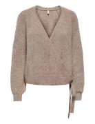 ONLY Onlmia L/S Wrap Cardigan Rp Knt Beige
