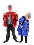 Den Goda Fen Cape W Accessories Blue/Red Röd