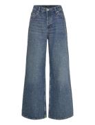 Mango Wide-Leg Jeans With Rhinest S Blå