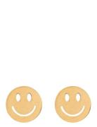 Timi Of Sweden Dixie - Smiley Face Stud Earrings Stainless Steel Guld