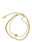 Timi Of Sweden Solvej - Duo Chain Bracelet Stainless Steel Guld