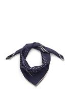 Lauren Ralph Lauren Polka-Dot Silk Twill Square Scarf Marinblå