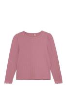 En Fant T-Shirt Ls Pointelle Rosa
