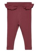 En Fant Leggings Pointelle Röd