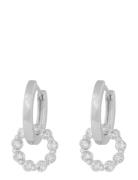 SNÖ Of Sweden Eira Crystal Circle Ring Ear S/Clear - Silver