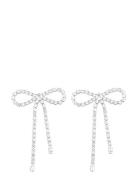 By Jolima Bow Crystal Large Earring Silver